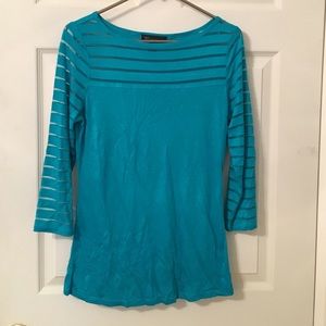 Teal Quarter Sleeve Top