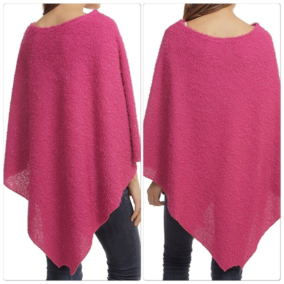 Beautiful Dark Olive Glittering Poncho - Picture 2 of 2