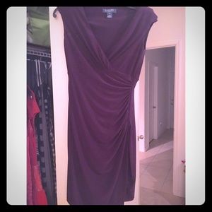 Ralph Lauren plum colored cocktail dress size 2P