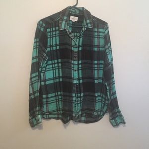 AEO plaid button down AEO plaid button down