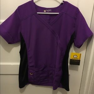 Purple and Black Scrub Top