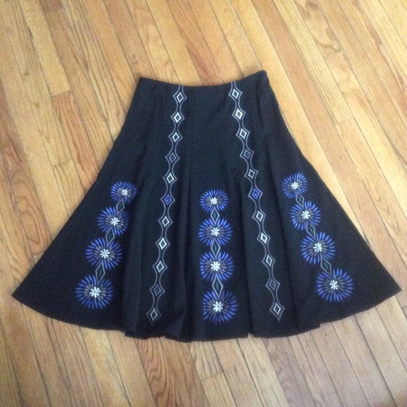 Sunny Leigh Dresses & Skirts - SALE - Petite Black Embroidery Skirt