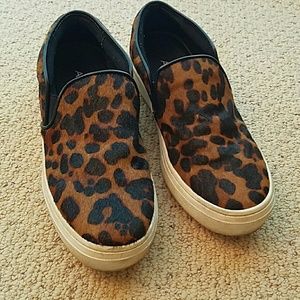 Aldo Mara - Leopard Print Skater Sneakers