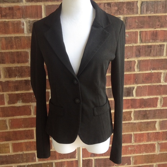 Gucci black classic cotton blazer