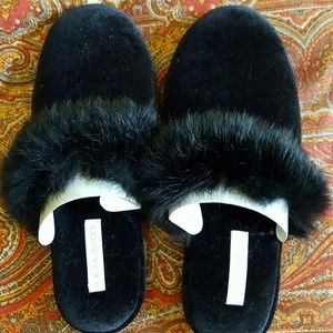 Laura Ashley Fur Slippers