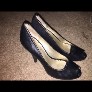 Jessica Simpson black peep toe heels