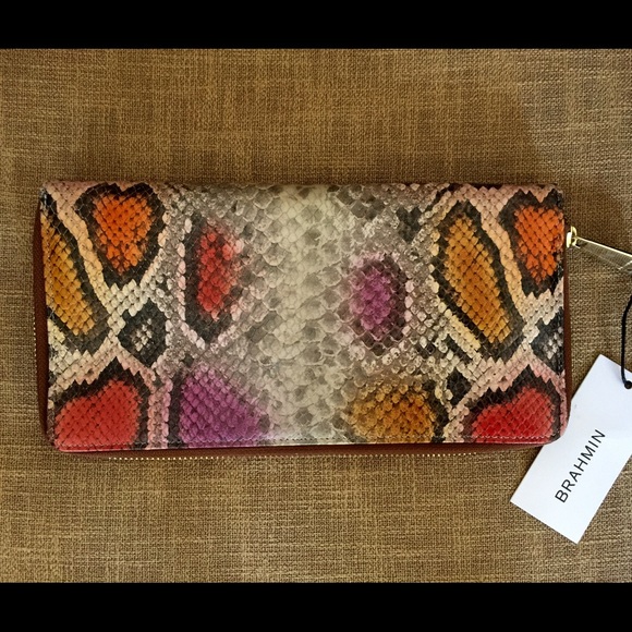 brahmin dark rum wallet