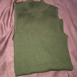 Olive green turtle neck tank