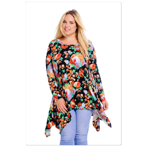Multi-Color Floral Tunic💥HP💥 - Picture 1 of 4