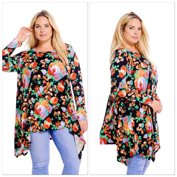 Multi-Color Floral Tunic💥HP💥 - Picture 3 of 4
