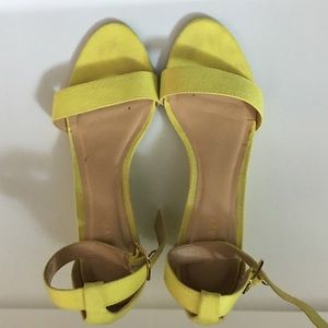 Yellow suede shoes