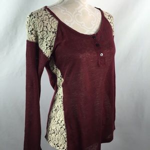 Sanctuary mixed Henley top