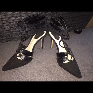 Zara Black Strappy Heels