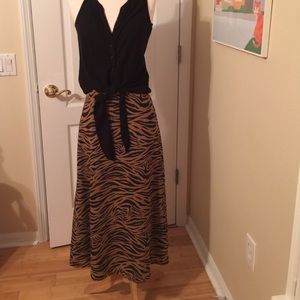 MIDI tiger stripe skirt