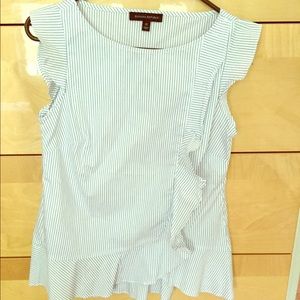 Pinstripe sleeveless blouse