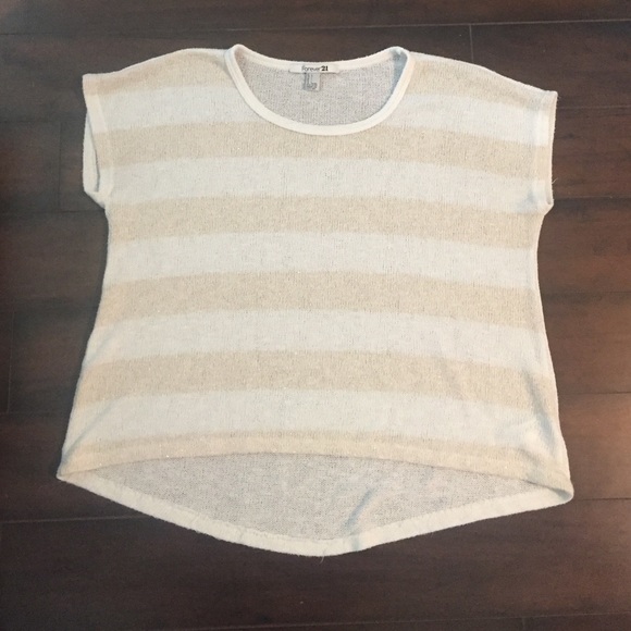 Creme and Gold striped Shirt