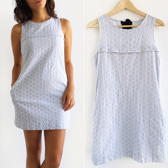 eyelet shift dress