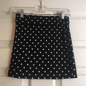 Polka Dot Stretch Mini Skirt