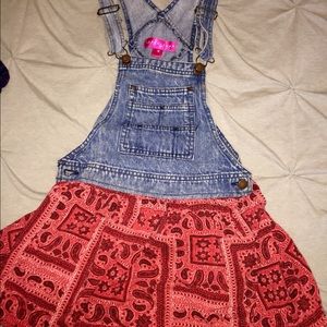 Overall dress denim