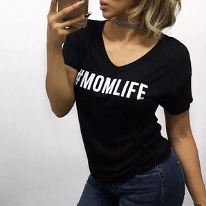 Mom Life shirt in Black