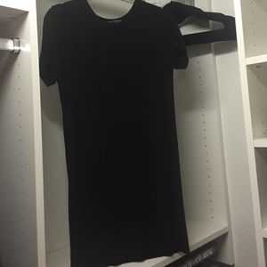 Black Ribbed T Shirt dress