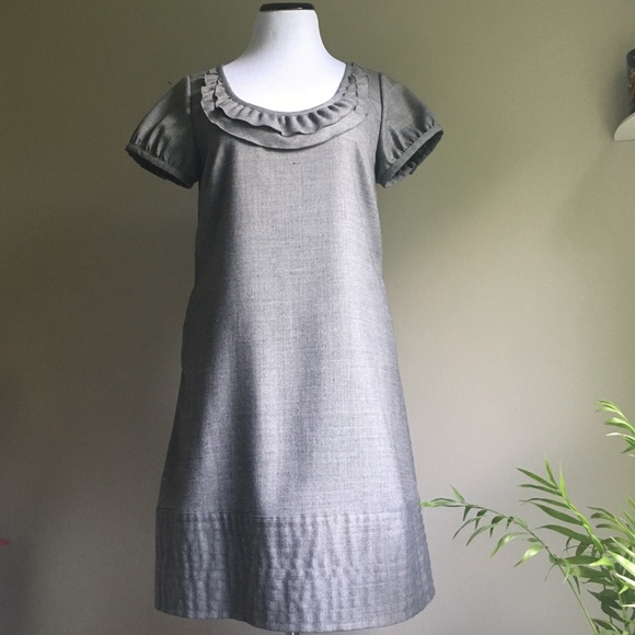 GAP Dresses & Skirts - Gray Wool Blend Ruffle Collar Dress