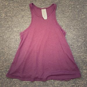 Purple Free People High neck tank