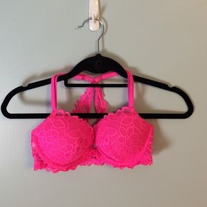 Front close Pink bra