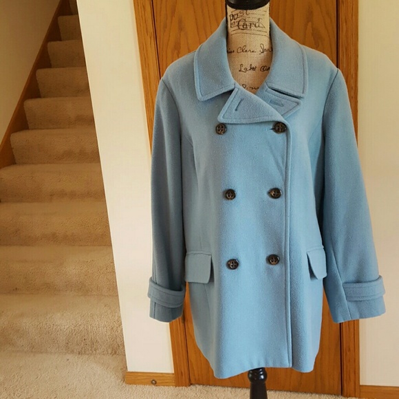 sky blue peacoat