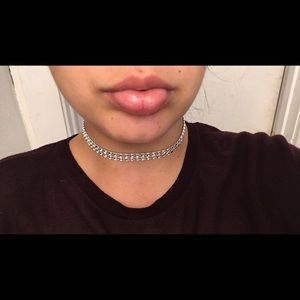 Diamond urban outfitters style choker