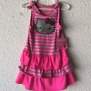 Girl's Pink and Grey Hello Kitty Dress