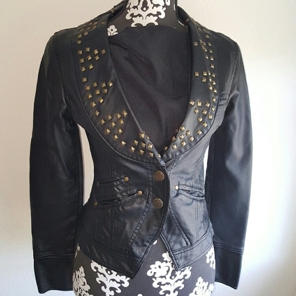Studded faux leather jacket NOT FOR SALE