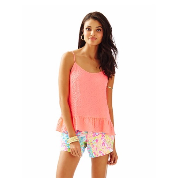 Lilly Pulitzer Tops - Lilly Pulitzer Coral Tank Top Pink Sun Ray