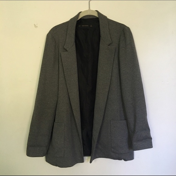 ZARA basic oversized grey blazer