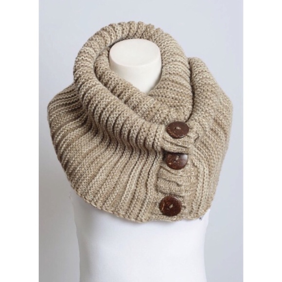 Button Detail Scarf - Picture 2 of 2