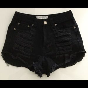 Mink Pink cut off jean shorts