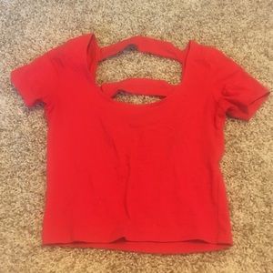 Red Charlotte Russe Croptop