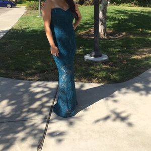 Turquoise long dress