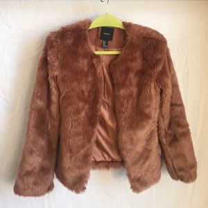 Faux fur brown jacket