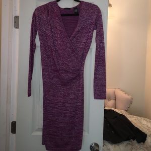 Plum long sleeve dress
