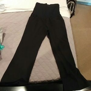 Black dress maternity pants