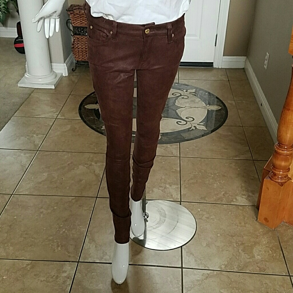 Snake embossed skinny pant