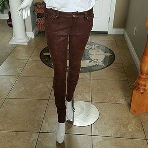Snake embossed skinny pant