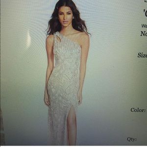 Long sequel pastel pink dress