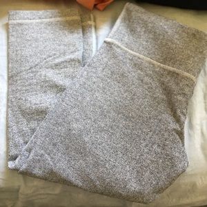 LuluLemon Wunder Under pant herringbone ghost crop
