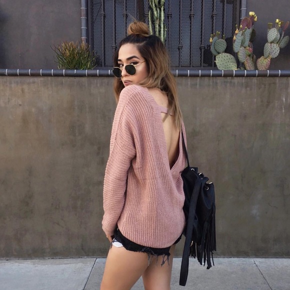 Sweaters - Blush Low Back Chunky Knit