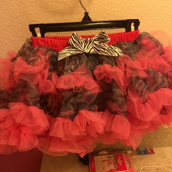 Super full pink & gray dress up skirt