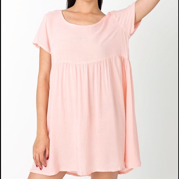 American apparel light pink baby doll dress