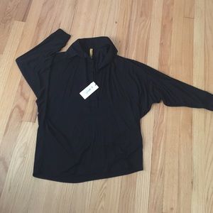 Black too, yolked sleeve, collar -new!