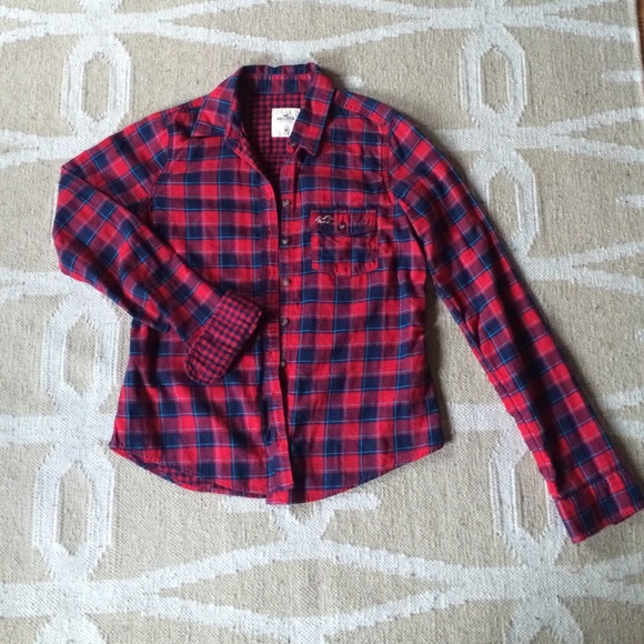 Plaid Hollister button down